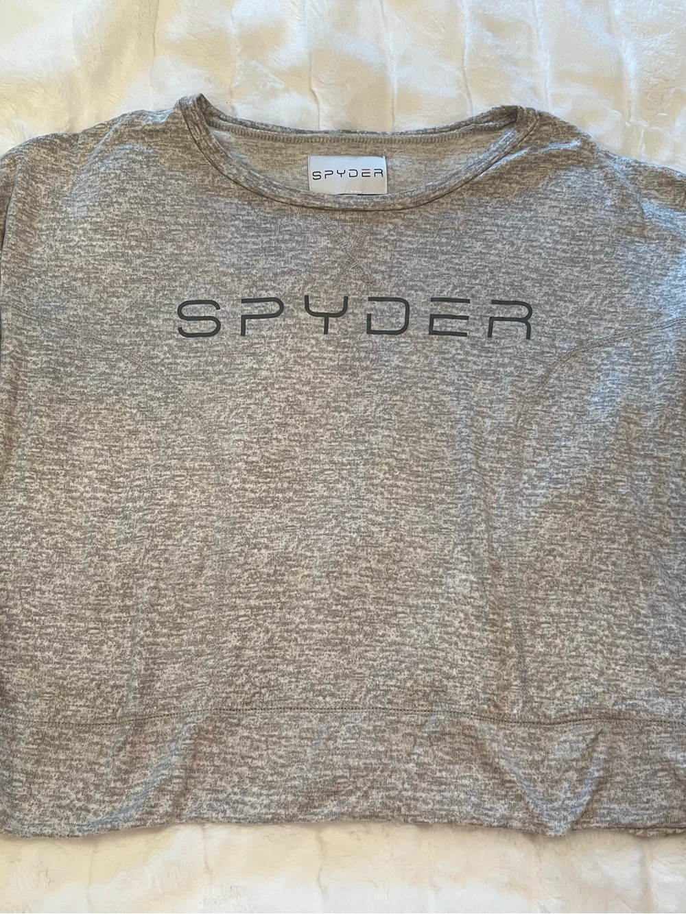 Spyder Women's Medium Gray Heather Crewneck Pullover Sweatshirt Long by Sleeve